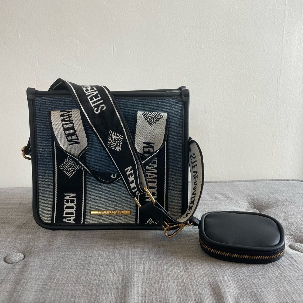 Steve Madden Denim Satchel Bag Purse | New With Tags! | Crossbody or Shoulder